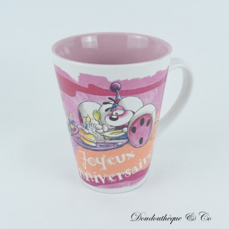 DIDDL Mausbecher, Pimboli und Ackaturbo Keramikbecher Happy Birthday pink 11 cm DIDDL Mausbecher, Pimboli und Ackaturbo Keramikbecher Happy Birthday pink 11 cm