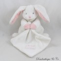 Kaninchen Einstecktuch Kuscheltier DOUDOU ET COMPAGNIE Ich liebe mein Kuscheltier rosa weiß 20 cm
