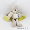 Apolline das taupe MOULIN ROTY La Grande Famille Kuscheltier grau gelbes Kleid 20 cm