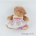 Teddybär BUKOWSKI Little Ninka rosa weißes Spitzenkleid 15 cm