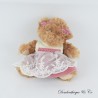Teddybär BUKOWSKI Little Ninka rosa weißes Spitzenkleid 15 cm
