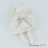 Kaninchen Kuscheltier PETIT BATEAU weißes Kleid grau silber 25 cm