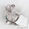Doudou Bär BABY NAT' Das Flakes braune Taschentuch weiß BN664 22 cm