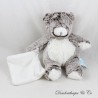 Doudou Bär BABY NAT' Das Flakes braune Taschentuch weiß BN664 22 cm