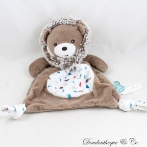 Gaston KALOO Bär Flachdecke Les filoo braun Eskimo-Tannenmuster 28 cm