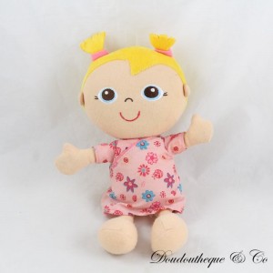 Blonde Puppe Plüsch OXYBUL Awakening und rosa Kleiderspiele