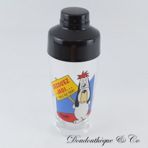Shaker Shaker Droopy TURNER ENTERTAINMENT Cocktail Milchshake 1993 Glas und Kunststoff Vintage 23 cm