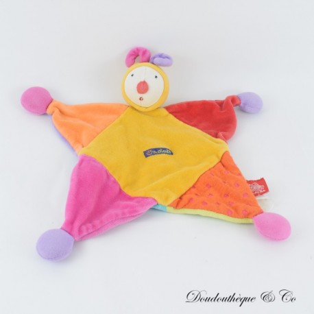 Elf Flache Decke Fassole MOULIN ROTY Dragobert Clown Gelb Orange Rot 28 cm Elf Flache Decke Fassole MOULIN ROTY Dragobert Clown Gelb Orange Rot 28 cm