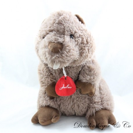 Auchan Jules marmotta peluche Auchan Jules marmotta peluche