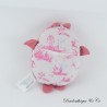 Kaninchenkugel Kuscheltier OBAIBI Imitation Jouy Stoff romantisch rosa und weiß 18 cm