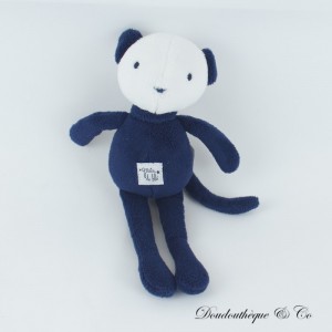 Weiß-blauer WEIZENKORN Bär Plüsch 24 cm