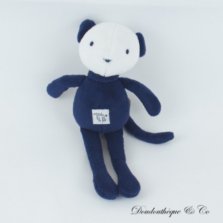 White and blue GRAIN OF WHEAT bear plush 24 cm White and blue GRAIN OF WHEAT bear plush 24 cm