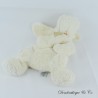 Hundeplüschtier DOUDOU ET COMPAGNIE liegend weiß creme Trüffel braun 40 cm