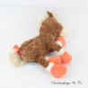 TRUDI Braun und Orange Esel oder Pferd Plüsch 30 cm