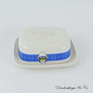 Calimero AVENUE OF THE STARS Droopy Butterdose aus Keramik Weiß und Blau 10 cm
