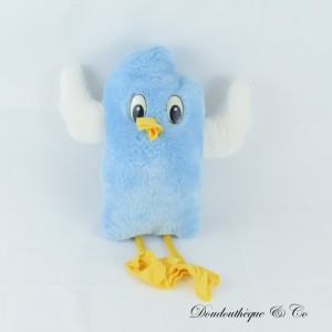 Werbe Plüschtier Vogel Minidou Henkei Teddybär Weichspüler blau 44 cm