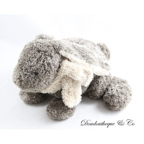 DIMPEL sciarpa in peluche coniglio grigio marrone beige 25 cm DIMPEL sciarpa in peluche coniglio grigio marrone beige 25 cm