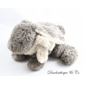 DIMPEL grau braun Kaninchen Plüsch Schal beige 25 cm