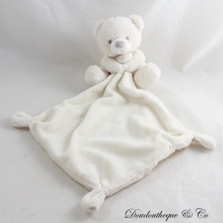 Teddybär Einstecktuch TEX BABY cremeweiß Diamantknoten 37 cm Teddybär Einstecktuch TEX BABY cremeweiß Diamantknoten 37 cm