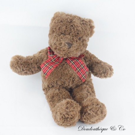 Stoffbär CYRILLUS Braune Schleife Schottischer Schal 35 cm Stoffbär CYRILLUS Braune Schleife Schottischer Schal 35 cm