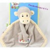 Doudou Plat Popi le singe NOUNOURS AJENA 33cm