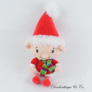 Elf Plüsch FIZZI Weihnachten rot grün mehrfarbig Schal 35 cm