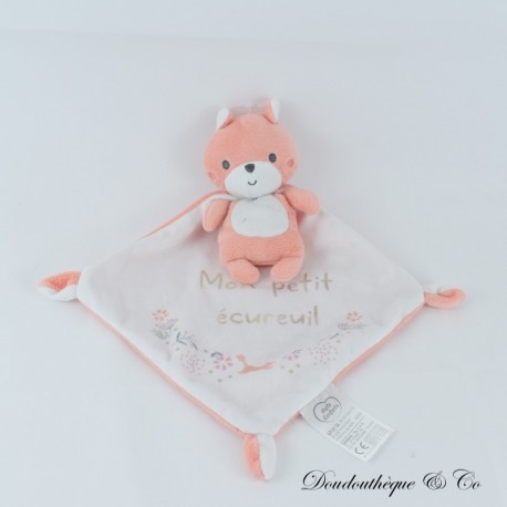 Kuscheltier Flaches Einstecktuch KINDERWORTE Mein kleines Eichhörnchen Cape Weiß Rosa Lachs 34 cm Kuscheltier Flaches Einstecktuch KINDERWORTE Mein kleines Eichhörnchen Cape Weiß Rosa Lachs 34 cm