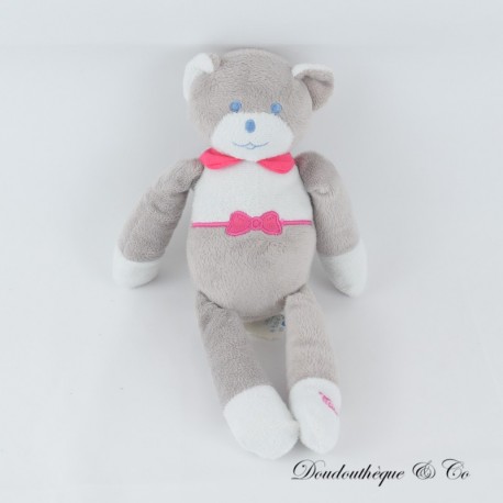 Mustela MUSTI Bär Kuscheltier grau und pink 28 cm Mustela MUSTI Bär Kuscheltier grau und pink 28 cm