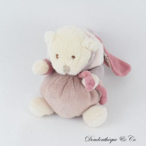 Peluche ours BUKOWSKI déguisé en lapin Rose 13 cm