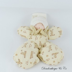 Elf Plüsch MOULIN ROTY VITE UN CUDDLE Beige auf den Wiesen mit Glocke 24 cm
