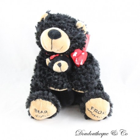 CREATURE COMFORTS Bär Plüsch mit schwarzen Baby Bär Umarmungen aus Kanada 28 cm CREATURE COMFORTS Bär Plüsch mit schwarzen Baby Bär Umarmungen aus Kanada 28 cm