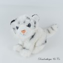 Tiger Plüschtier CREATIONS DANI sitzend weiß und schwarz große blaue Augen 15 cm