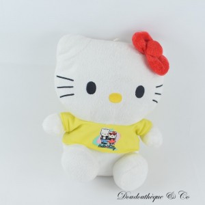 Hello Kitty SANRIO Gelb Rot Schleife T-Shirt 22 cm