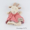 Marionette Kuscheltier Biquette MOULIN ROTY La Grande Famille Ziege rosa Kleid 25 cm