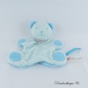 Flaches Bär Kuscheltier VON DER GLEICHEN IN DIE GLEICHE DPAM blaue Bandanas und Glocke 20 cm