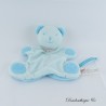 Flaches Bär Kuscheltier VON DER GLEICHEN IN DIE GLEICHE DPAM blaue Bandanas und Glocke 20 cm