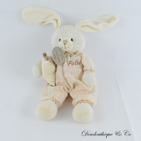 Gefülltes Kaninchen DOUDOU ET COMPAGNIE Folie d'ours Lapin Trikot Coussin Vichy-Karo 26 cm Gefülltes Kaninchen DOUDOU ET COMPAGNIE Folie d'ours Lapin Trikot Coussin Vichy-Karo 26 cm