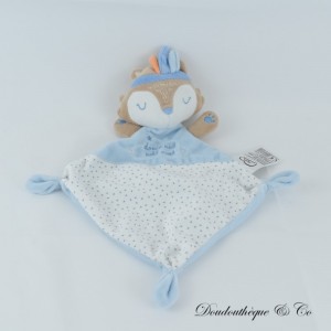 Indischer Fuchs flaches Kuscheltier KINDERWORTE Blauäugige Schläfer Diamant Leclerc "Stille Nacht kleine List" 35 cm