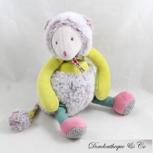 Mausplüsch MOULIN ROTY Les Pachats grüner Maussitz 22 cm