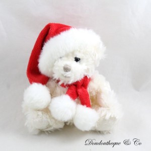Stoffbär BUKOWSKI Nikolausmütze Baby Tomtenisse weiß 14 cm