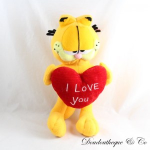 PAWS Garfield & Oddie Red Heart Ich liebe dich Katzenplüsch
