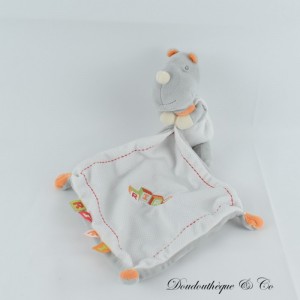 Nilpferd Einstecktuch Kuscheltier SIMBA TOYS Einstecktuch weiß und grau Würfel lachen 30 cm