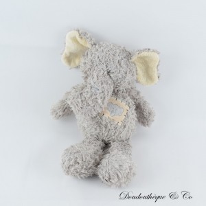SIA Elefantenplüsch in Grau und Beige mit Patch-Effekt 34 cm