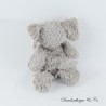 SIA grey and beige elephant plush with patched effect patch 34 cm