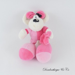 DIDDL Diddlina Depesche rosa weiße Maus Plüschtier mit rosa Einstecktuch 17 cm