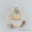 Ausgestopftes Huhn oder Gans BUKOWSKI Schürze beige langes Haar 20 cm