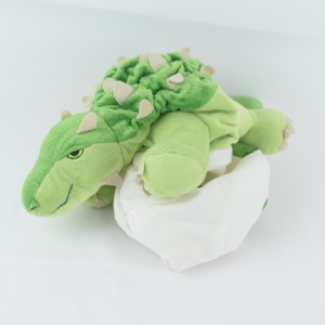 IKEA JATTELIK Ankylosaurus grünes und weißes Dinosaurier-Plüschtier im Ei 35 cm
