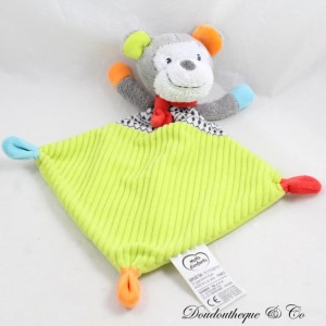 Monkey Flat Decke MOTS D'ENFANTS graugrün Leclerc 34 cm