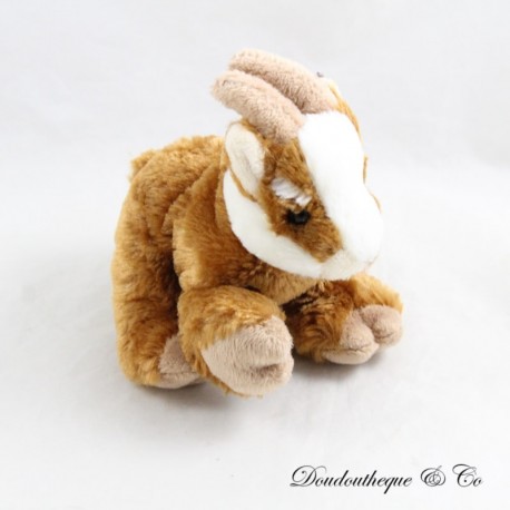 Kastanien- oder Steinbock-Plüschtier CREATIONS DANI meliert weißbraun 15 cm