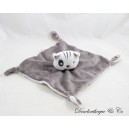 Flache Katze Kuscheltier SIMBA DICKIE grau weiß geknotete Ecken 22 cm
